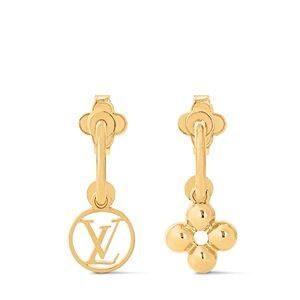Louis Vuitton Gold Blooming Earrings